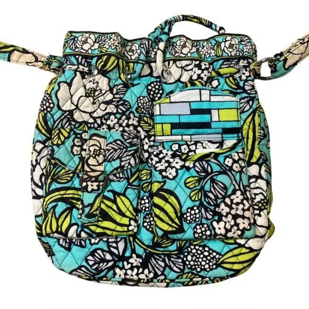 Vera Bradley Island Blooms Cinch-Top Backpack Multicolored Women's